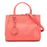 フェンディ プチトゥージュール ハンドバック ショルダーバッグ 2WAY 8BH253 オレンジ ピンク レザー レディース FENDI 【中古】